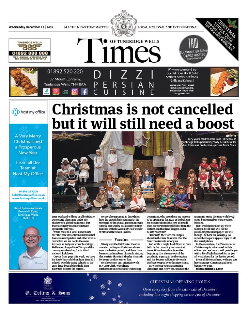 Read the Times of Tunbridge Wells 22nd December 2021